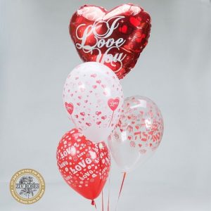 בלוני הליום מארז I LOVE YOU